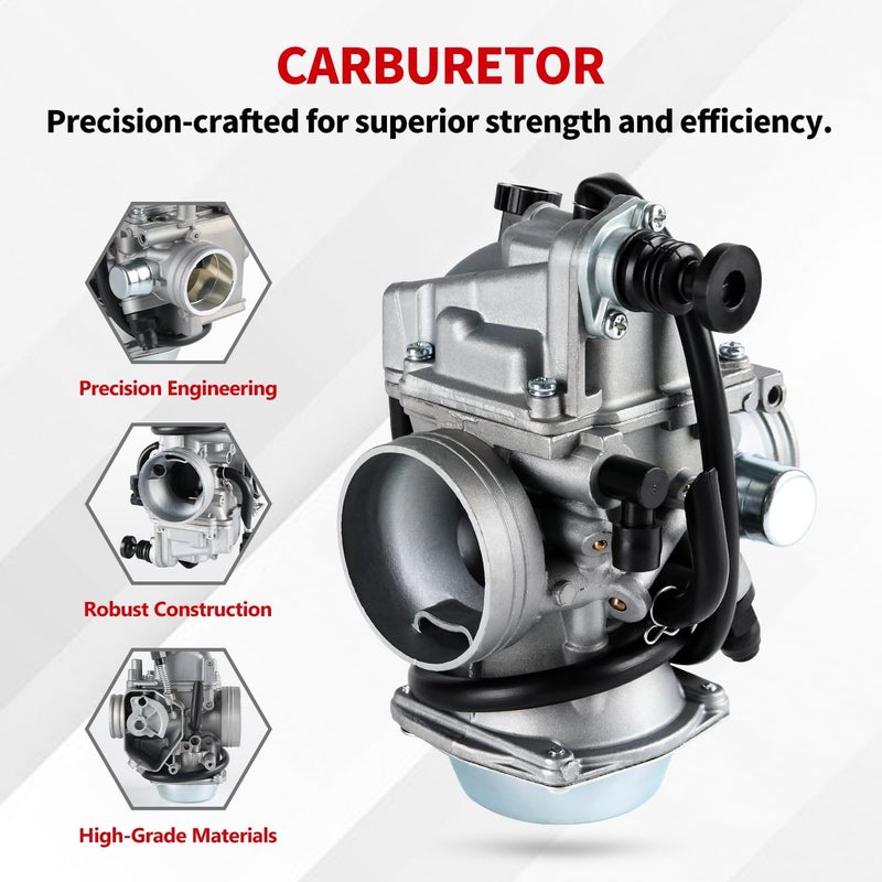 YDO Carburetor Compatible with Honda FourTrax 300 TRX300 1988-2000,1986 1987 TRX350,1987-2000 Rancher 350,1997-2004 Foreman 400,1998-2004 Foreman 450 Carb with Oil and Air Filter - Image 2